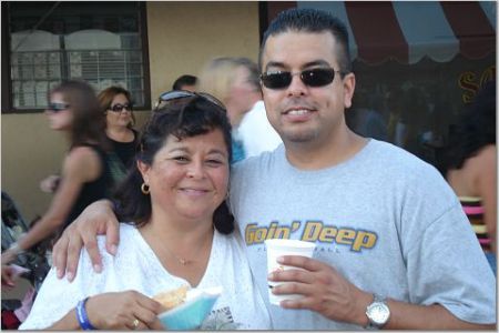 Me & moms having a beer at the Orange Street Fair