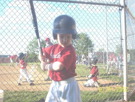 Alex means business at T- ball