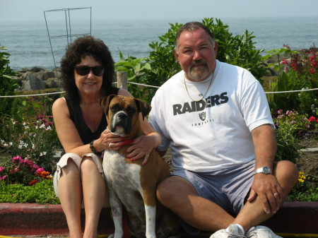 My Wife and Abby and me at Half Moon Bay