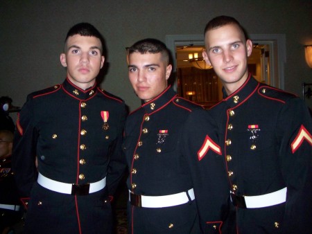 My Son the Marine (middle) and BF Matt (right)