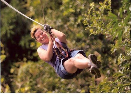 Christine on zip line