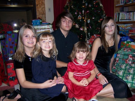 the kids at xmas eve