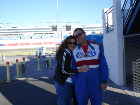 My husband and me at Vegas Speedway 2005