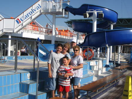 My great parents and us on our vacation
