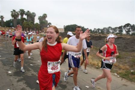 26.2 miles in a red cocktail dress