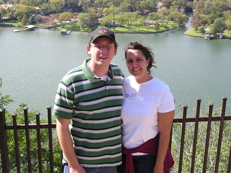 Nicki and I overlooking Lake Austin