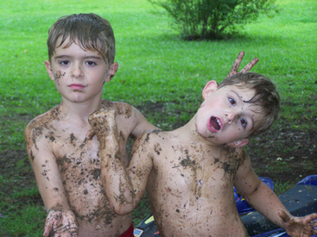 My 2 sons!  Mud Bowl 2007