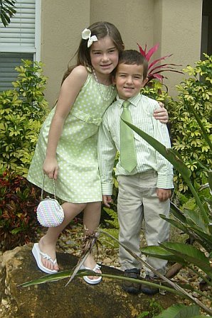 Alexa and Will at Easter 2008