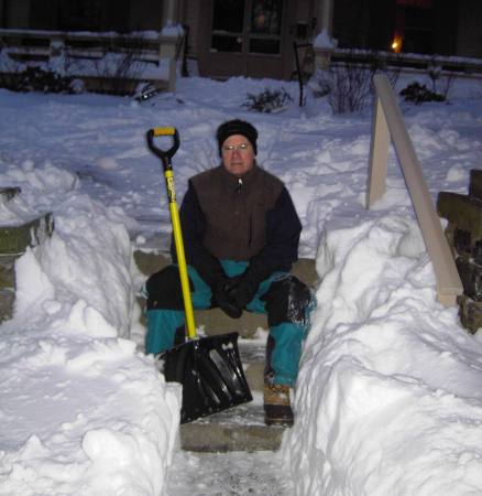 Shoveling snow