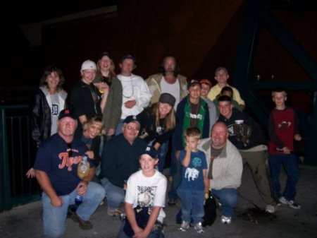 family at the ballpark