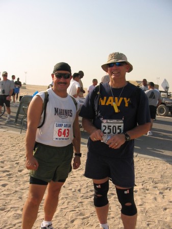 Me & Chaplain King at a 10K at 120 degrees