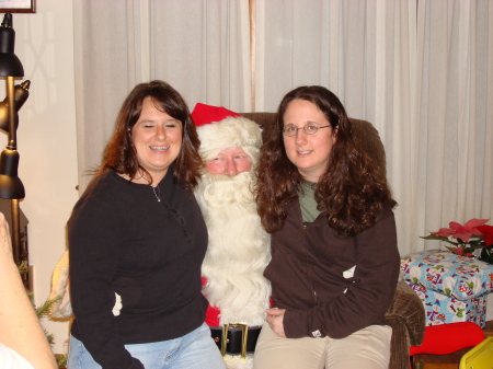 Laura, Missy, DAD as Santa