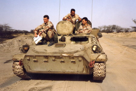Me in a Russian Armored Personnel Carrier in Kuwait