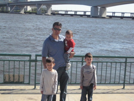 Dad and sons on St. John's River