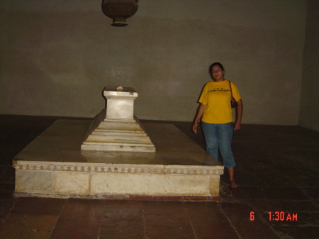 At the mausoleum of Emperor Shahbuddin Mohammed Shah Jahan