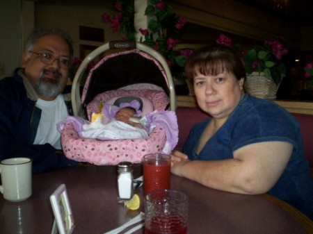 Me and Sondra with our grand baby Mariah