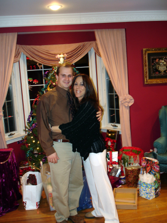 My husband and I at Christmas