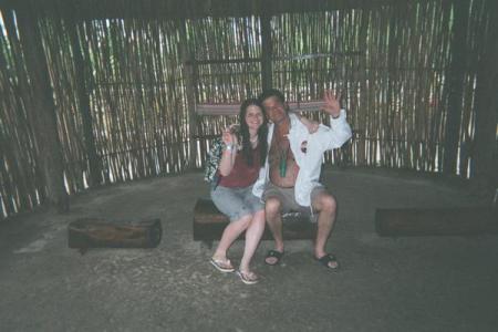 marc and danielle in mayan home cozumel 2007