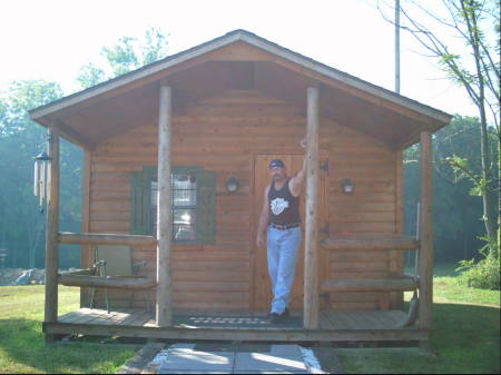 Me at a cabin