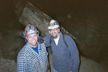 me and my buddy Tino on a caving trip