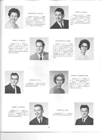 Thomas Veda's album, 1963 Servite High School Yearbook