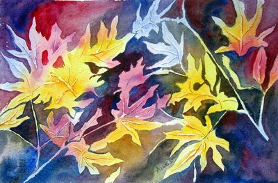 Autumn Leaves - Original Watercolor by Anne