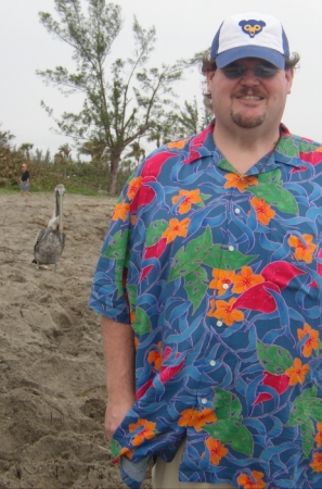 Posing with a pelican!