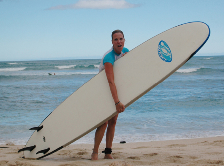 may 2007 oahu hawaii - learning to surf