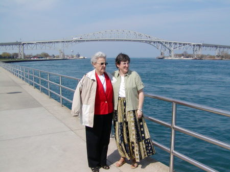 Sue & her mom in Port Huron