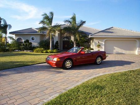 my old sl500 in front of my house, Parkland,FL