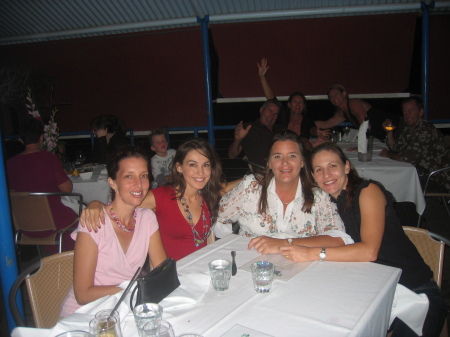 Night out with the girls at the waterfront restaurant