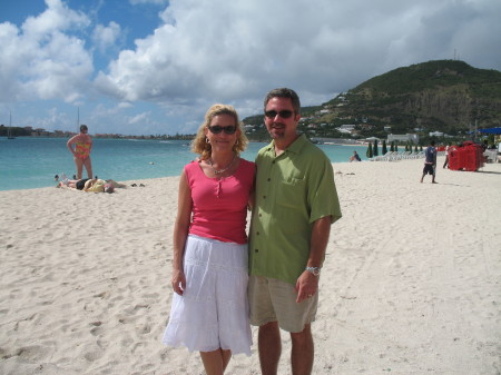 My husband and I in St. Maarten