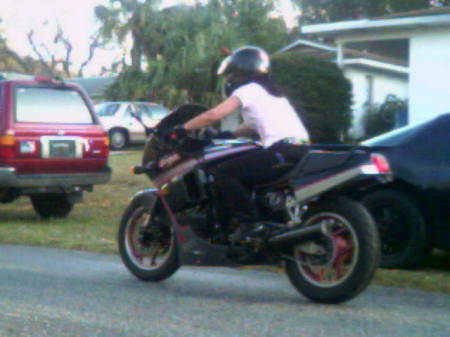 me riding my Ninja