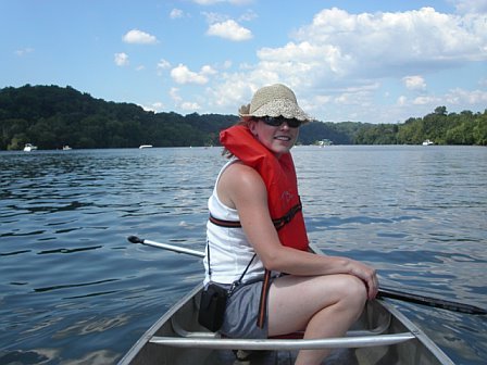 Laura canoeing on the Potomac River