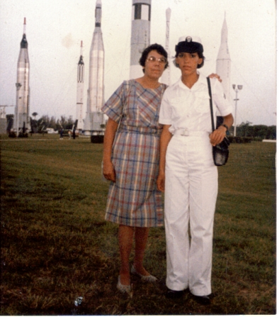 Mom and me at Kennedy Space Center (1984)