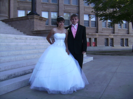 My son with his friend Bri at her Quince