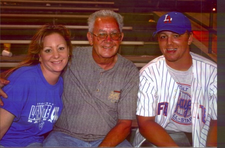 sister Gina with our Dad and her son