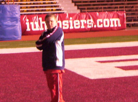 Seth Thomas age 10 IU Football field