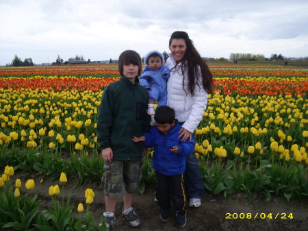 Family at Tulips/ Dads in Afghanistan