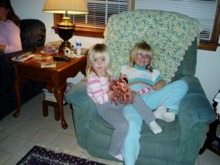 Caitlyn and Emma at Grandma's house