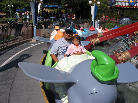 Daddy and Caitie in Disneyland