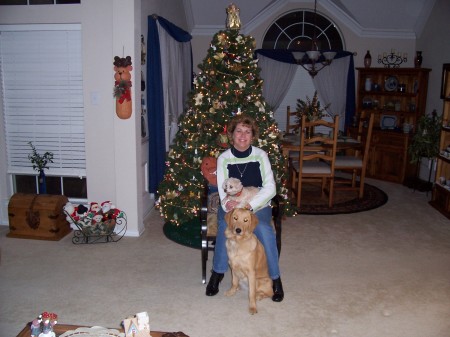 The dogs and I at Christmas