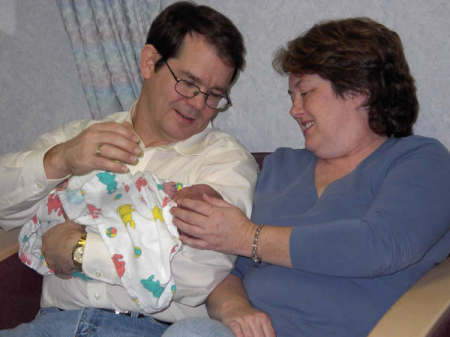 My brother, Dub, (aka Bill)  his wife and their first grandson, Scott!