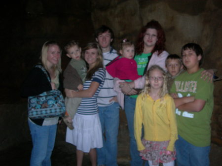 inside a cave in cave city , kentucky