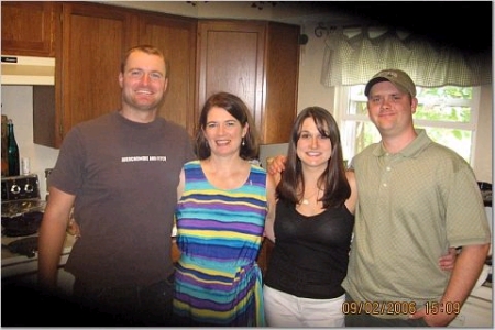 Son Kyle, me, daughter Kristen, SIL Steve, 2006