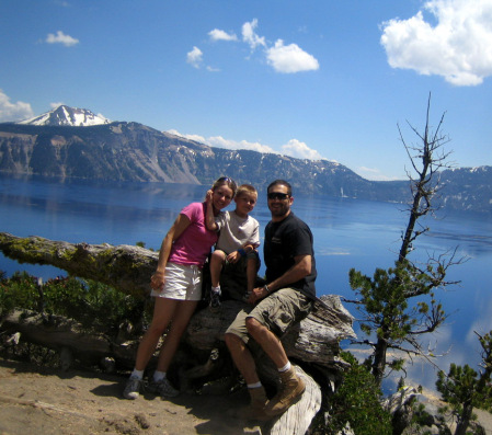 my family in crater lake, oregon