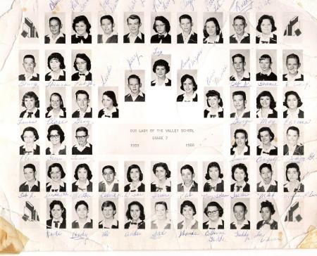 OLV seventh grade class 1960
