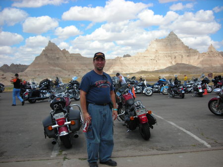 Les at the Badlands in S.D.