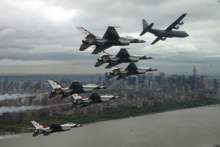 PIC of C-130 N T-Birds in NYC