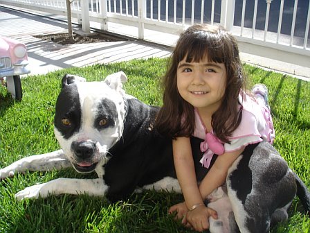 Sofia at 3yrs old with our dog Joker